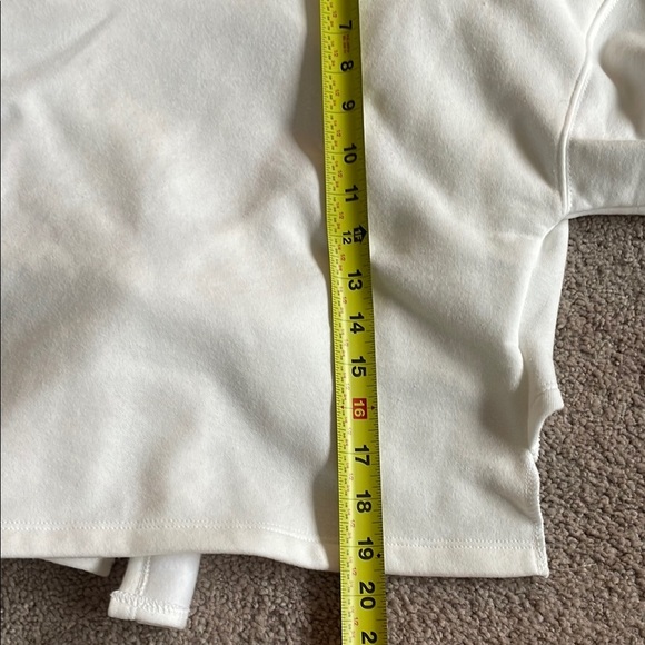 Fabletics White Crop Tie Front Blouse - Picture 5 of 6